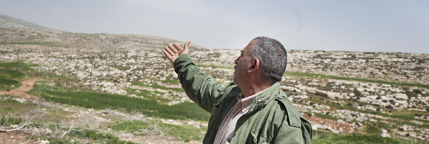 palestinian farmer in westbank